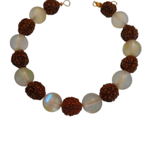 Angelite Rudraksha  Bracelet
