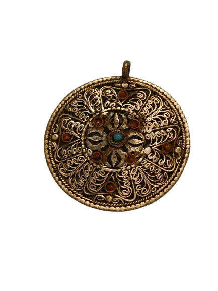 Double Dorje Oxidized Pendant - Image 2