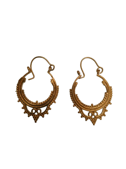 Brass Intricate Earrings