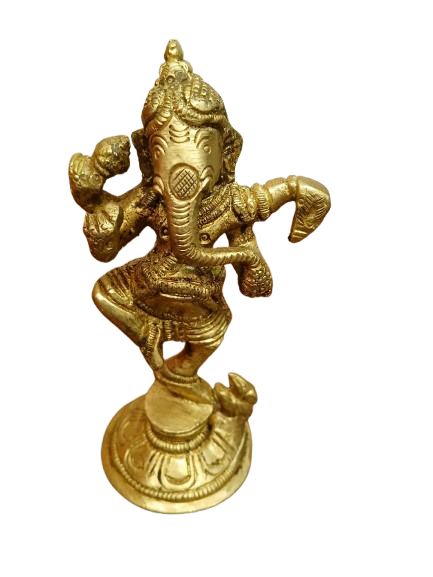 Ganesha Dancing Brass statue