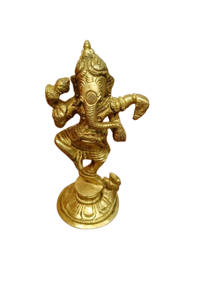 Ganesha Dancing Brass statue