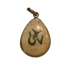Om Symbol Naga Shell Pendant