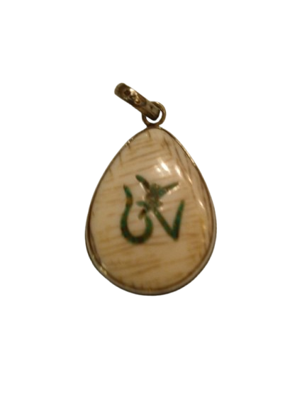 Om Symbol Naga Shell Pendant