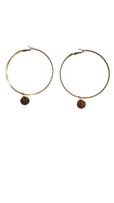 Brass Hoops Tibetan ethnic Bead - Image 2