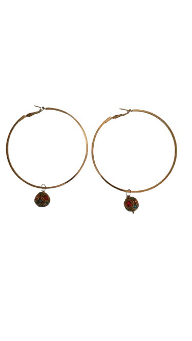 Brass Hoops Tibetan ethnic Bead