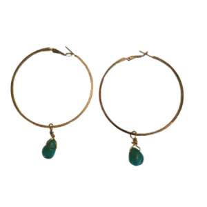 Brass Hoops Turquoise  NuggetsTurquoiseEarrings #RawTurquoise #HoopEarrings #HandmadeJewelry #BrassEarrings #GemstoneEarrings #EarthyJewelry #BohoVibes #TimelessSymbols #ViralWebUs