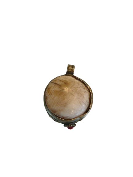 Handcrafted Naga Shell Charm - Ethically Sourced Himalayan Accessory