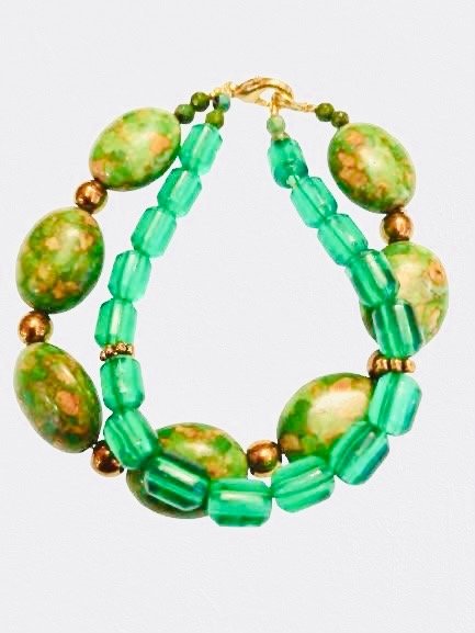 Green Cherry Unikite Bracelet
