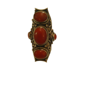 Coral Saddle Ring