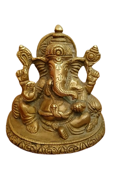 Ganesha Brass Sitting statue