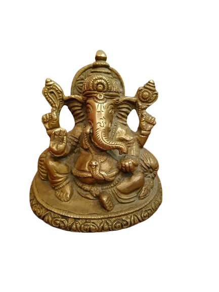 Ganesha Brass Sitting statue