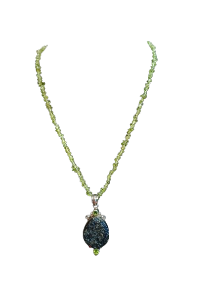 Peridot Druzy Necklace
