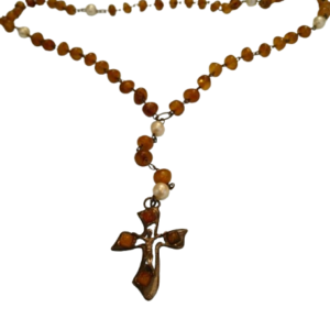 Amber Rosary Necklace