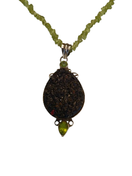 Peridot Druzy Necklace