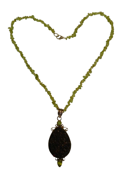 Peridot Druzy Necklace