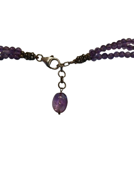 Three strand Amethyst Necklace