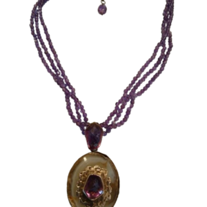 Three strand Amethyst Necklace