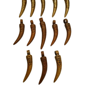 Tibetan Sacred Tusk Pendant - Handcrafted Brass & Copper Jewelry from Nepal