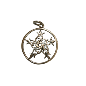 Sterling Silver Tribal Sun Pendant.