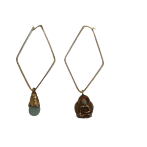 Buddha & Tibetan Amazonite Statement Earrings
