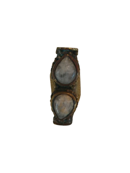 Tibetan Moonstone Saddle Ring