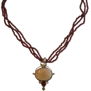 Vintage-style Ruby Necklace