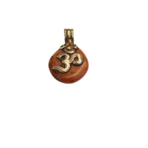 Antique Silver Tibetan OM & Carnelian Pendant