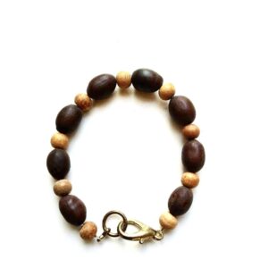 Lotus Seed & Sandalwood Bead Bracelet
